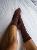 Chaussettes Laine Alpaga - Burgundy