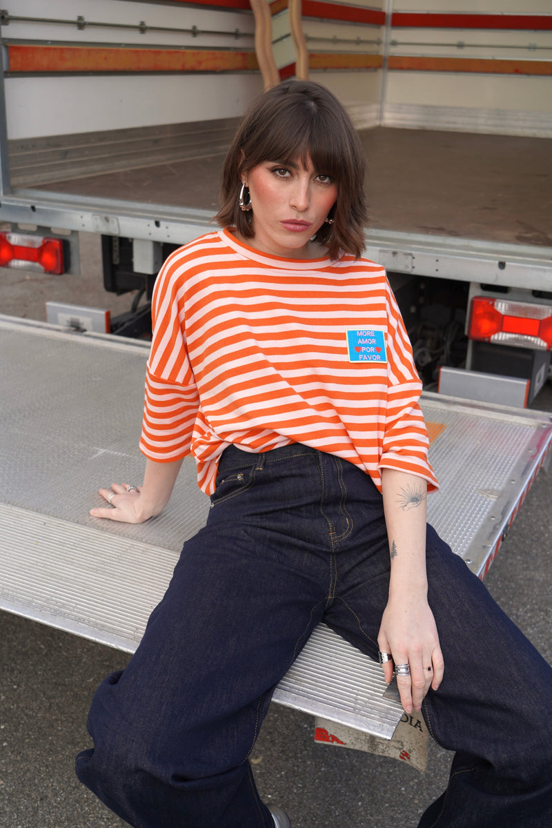 T-Shirt More Amor Orange