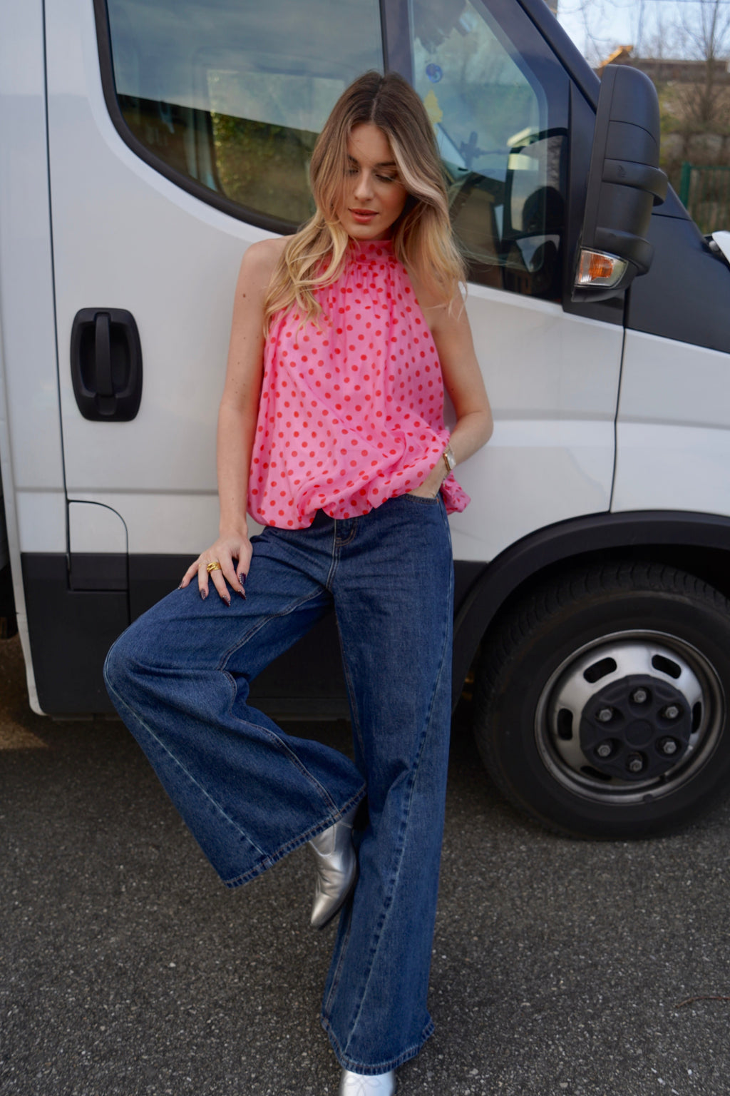 Top Polka Rosa
