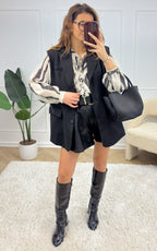 Blouse Brielle - Blanc Et Noir