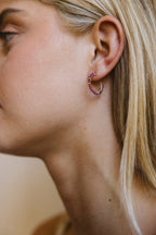 Frida Medium Hoop Earrings - Ruby