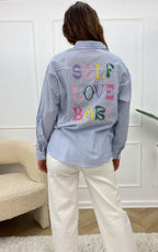 Camicia A Righe Juna - Blu E Bianco