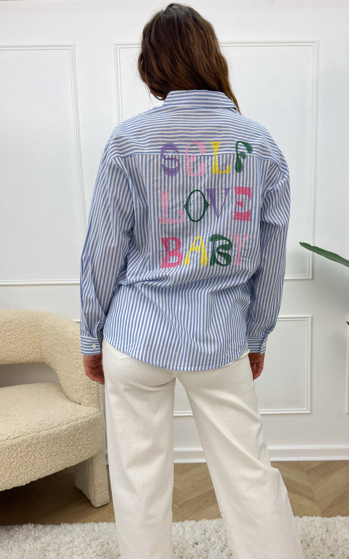 Camicia A Righe Juna - Blu E Bianco