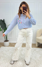 Camicia A Righe Juna - Blu E Bianco