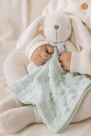 The Water Green Rabbit, Comforter Attached Pacifier - White - To Personalize