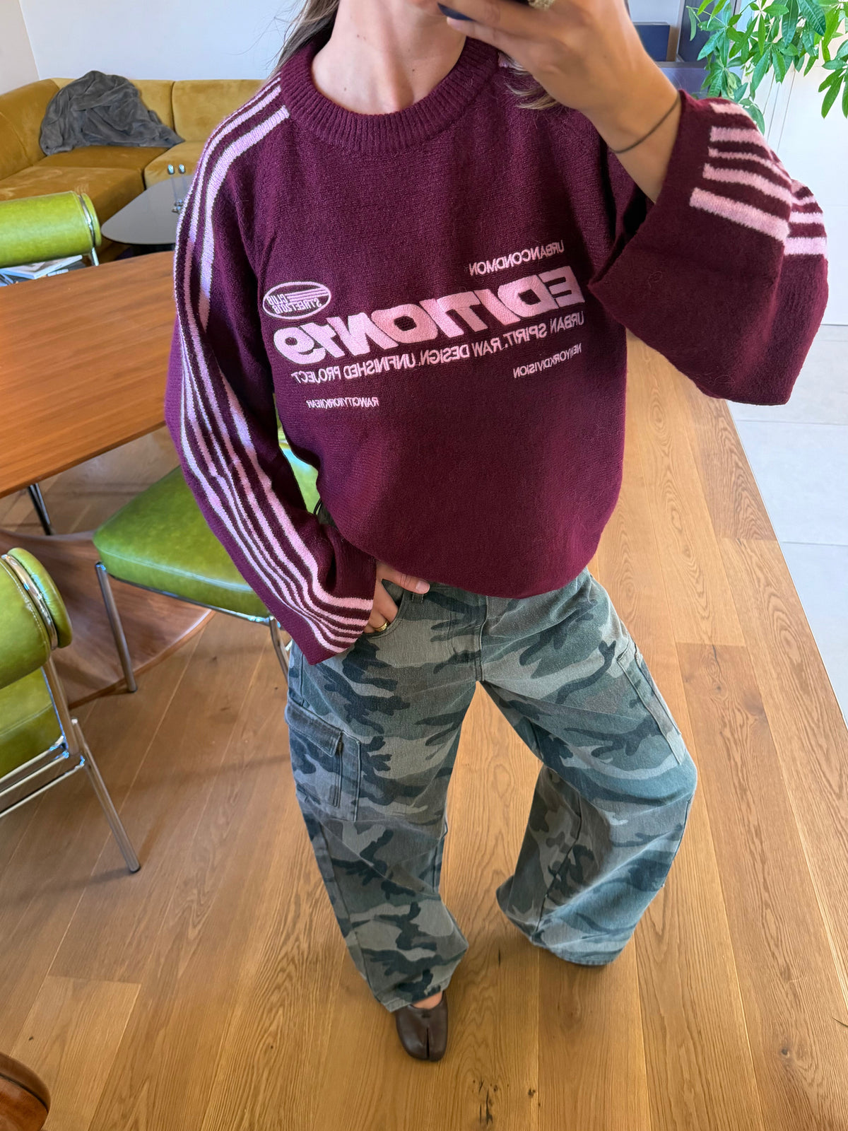 Sweter Édition19 Bordowy