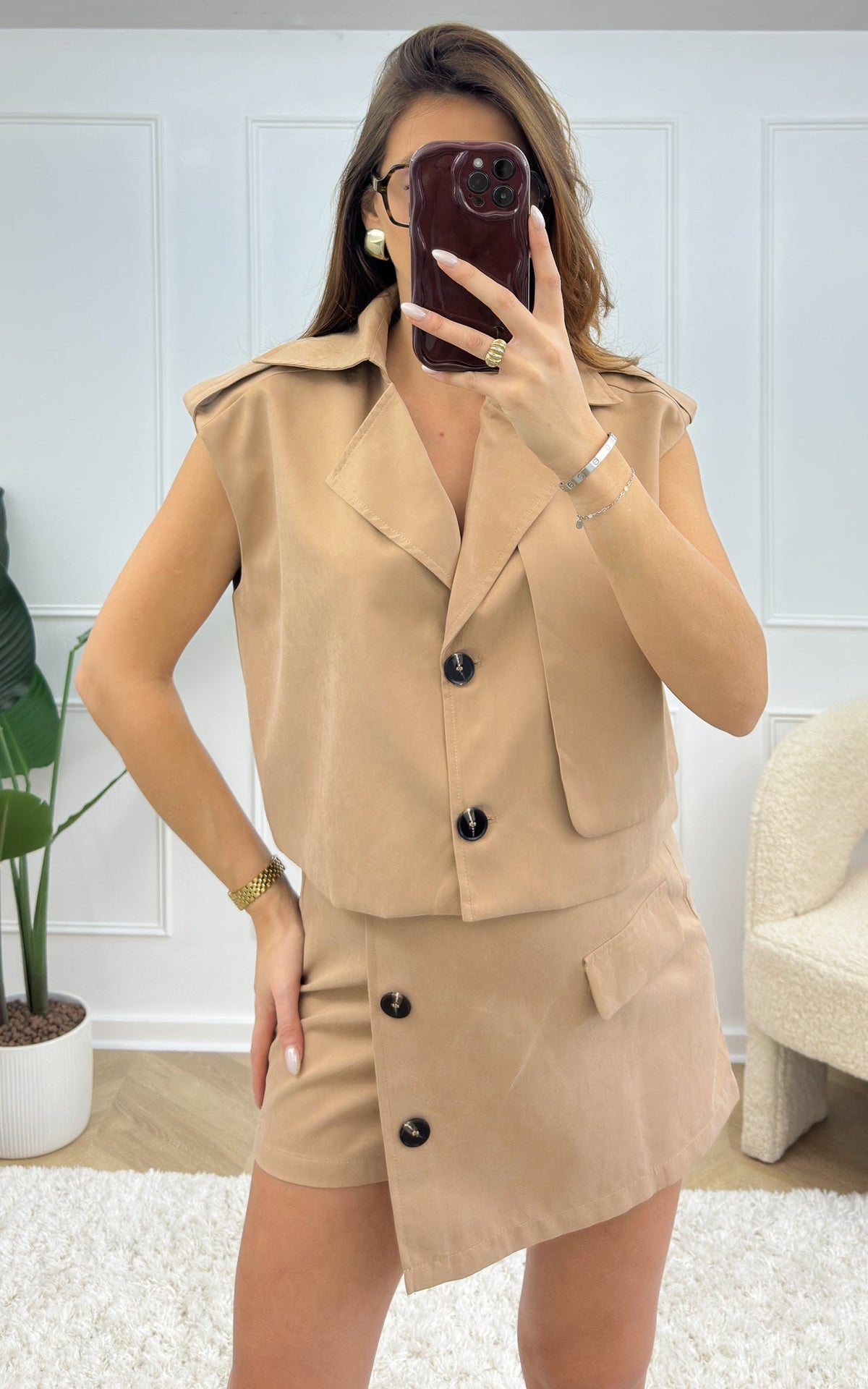 Lane Skort - Camel