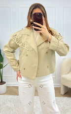 Trench Corto Aster - Beige