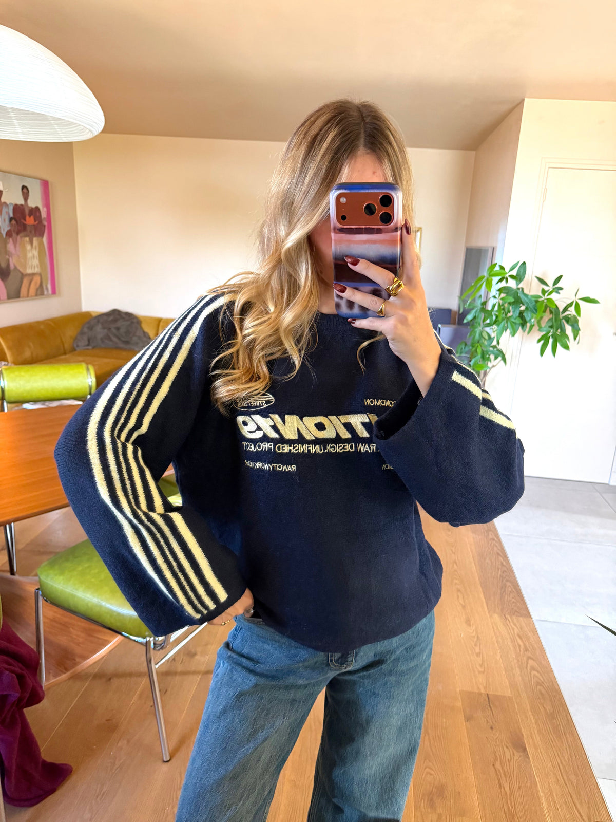 Sweter Édition19 Granatowy