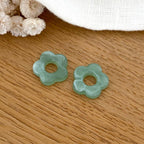 “Flora” acetate flowers-Instants-plaisirs-Earrings-Sage green-Instants Plaisirs | Jewelry