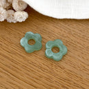 Fleurs "Flora" acétate-Boucles d'oreilles-instants-plaisirs-Vert sauge-Instants Plaisirs | Bijoux