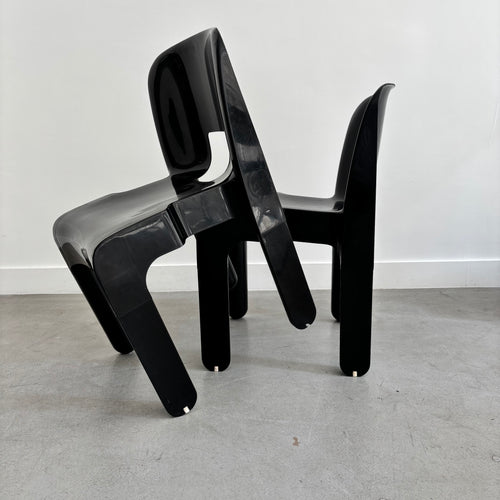 Paire De Chaises Universale Par Joe Colombo Pour Kartell Années 70