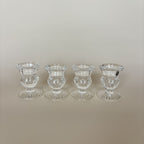 Juego De 4 Candelabros De Vidrio