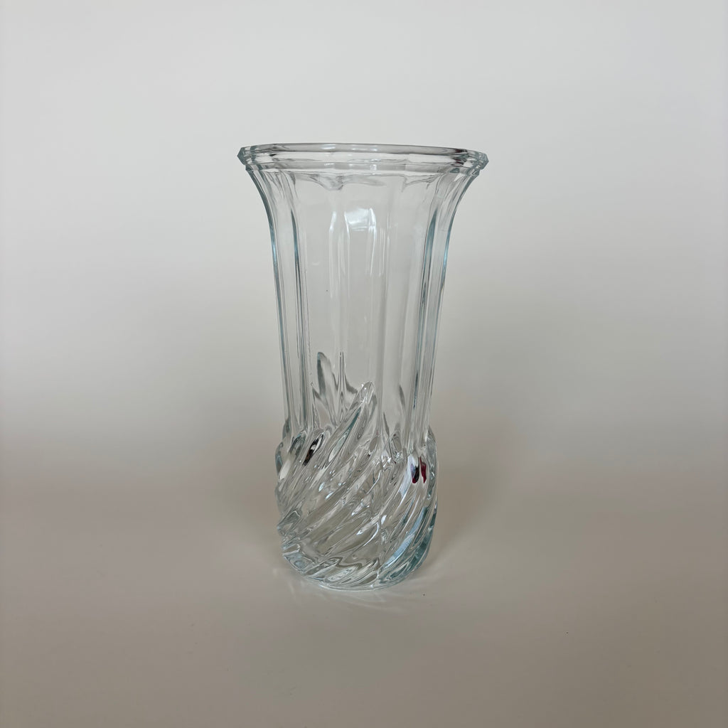 Jarrón de Cristal Azul
