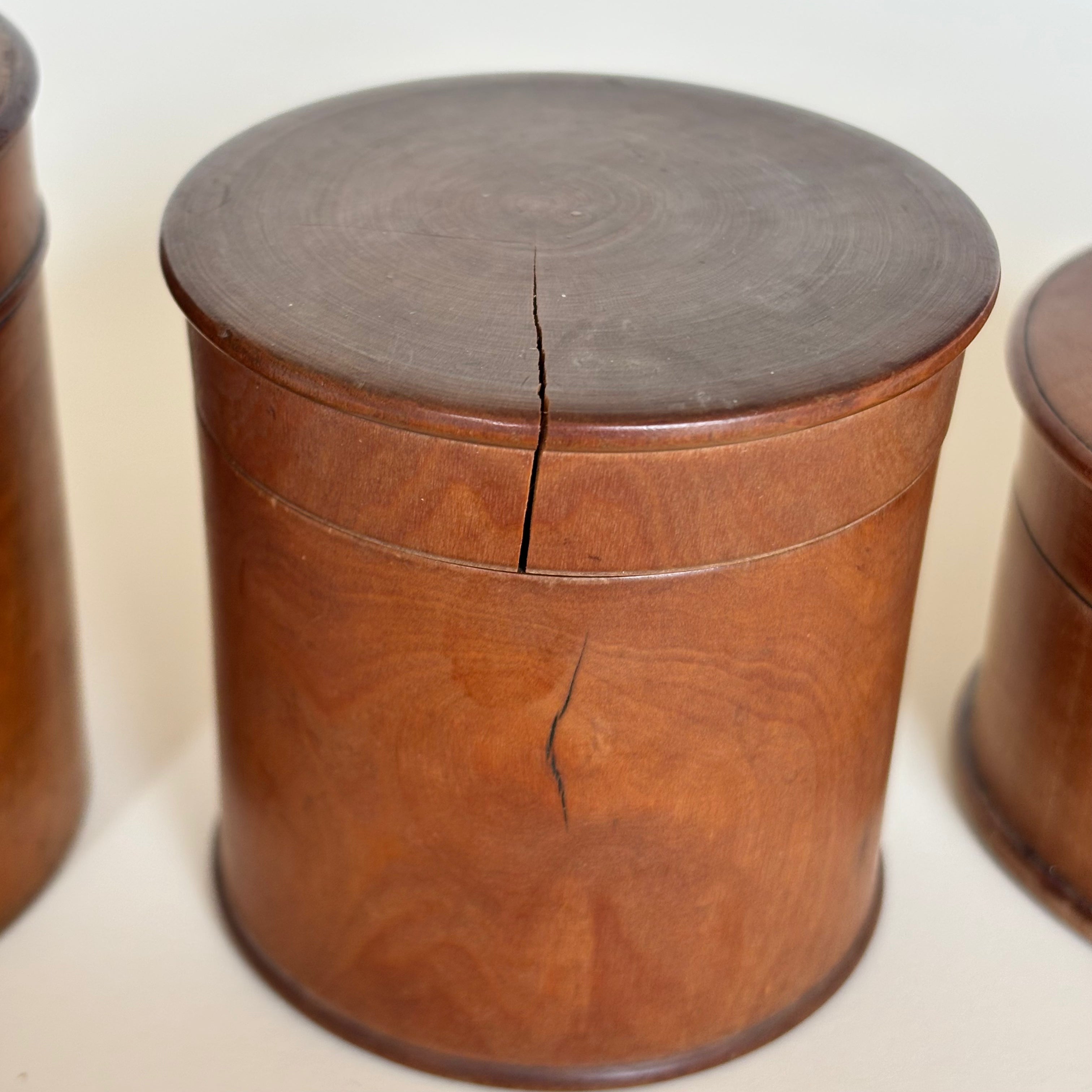 Lote de 3 cajas de madera vintage