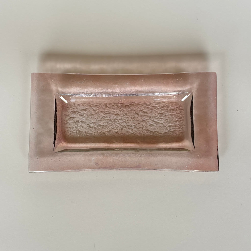 Mini Fuente De Vidrio Rosa