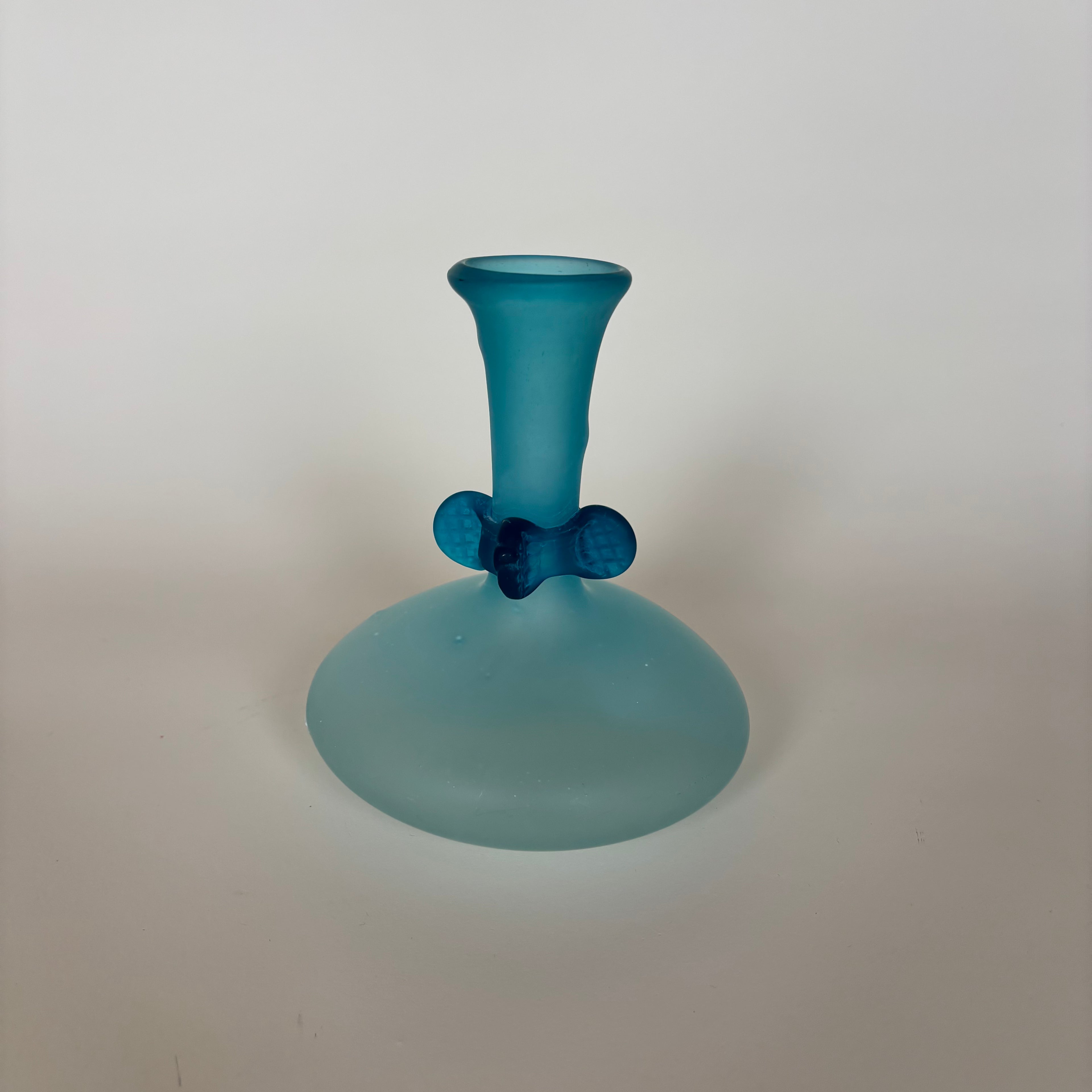 Jarrón De Pasta De Vidrio Azul