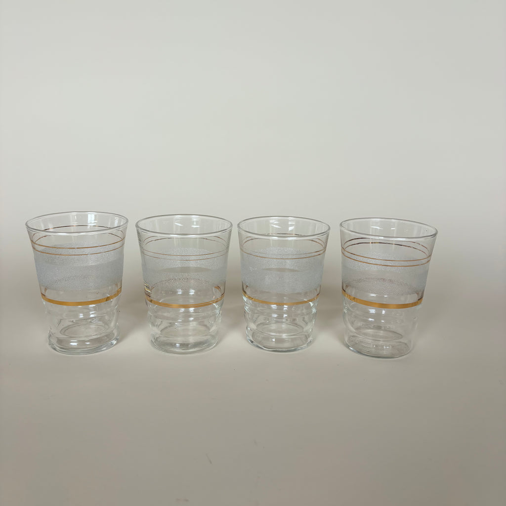 Lot De 4 Verres Liseret Doré