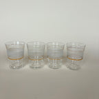 Lot De 4 Verres Liseret Doré