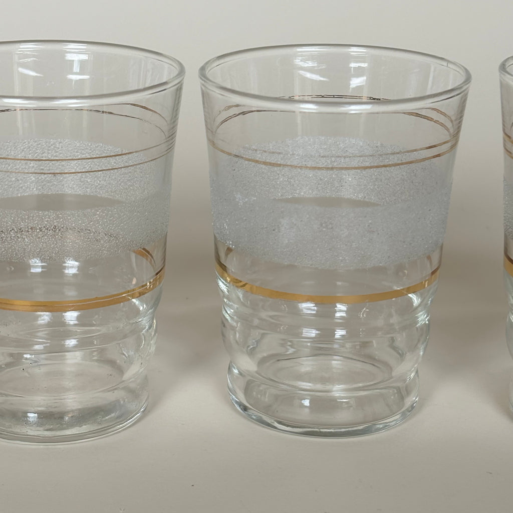 Lot De 4 Verres Liseret Doré