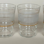 Lot De 4 Verres Liseret Doré