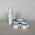 Juego de 6 tazas y platos