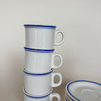 Juego de 6 tazas y platos