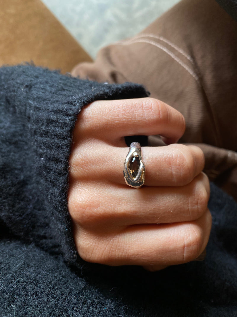 Bague Self Creation Quartz Fumé 050