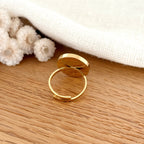 Anillo Ophéa de acero con ojo de tigre