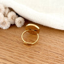 Anillo Ophéa de acero con ojo de tigre