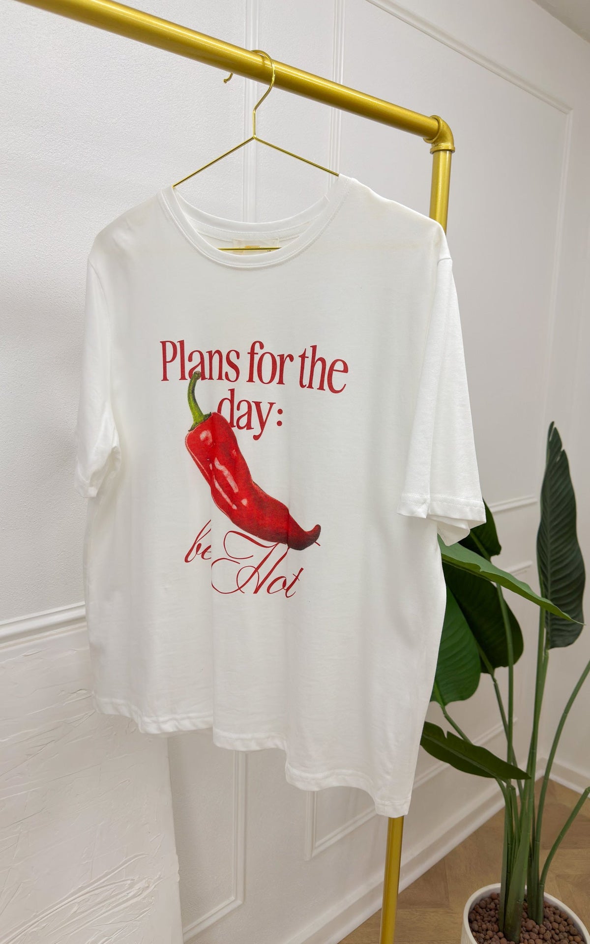 Camiseta Piment Dawn - Blanco Y Rojo