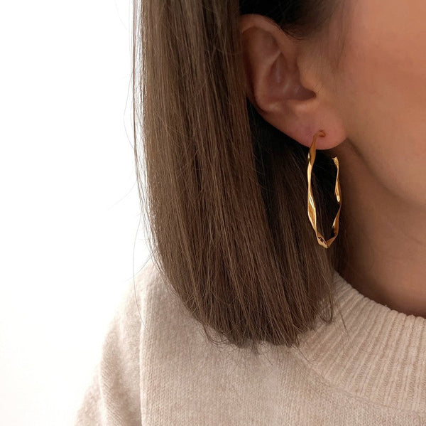 Pendientes aro acero “Alaia”-Pendientes-instants-plaisirs-Instants Plaisirs | Joyas