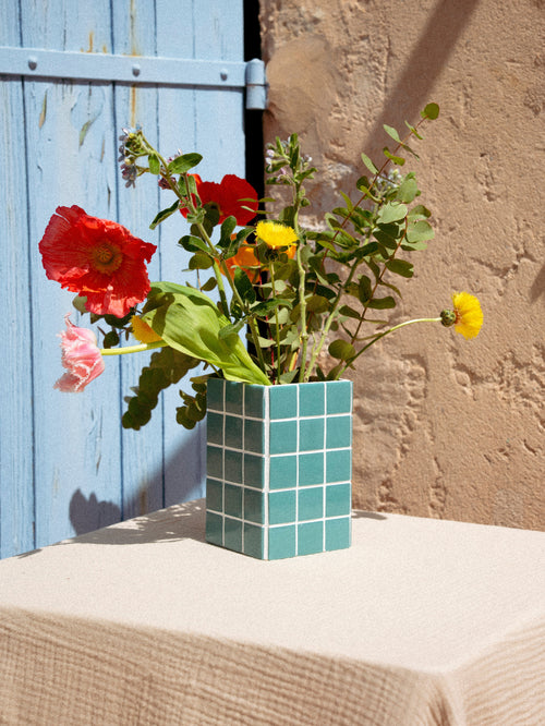 Vase Ines Menthe Foncé