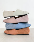 Baby Blue Slip-On Leather and Suede - Lachoix