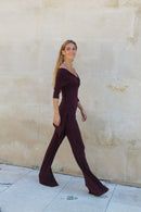 Tunique Nœud Maille Bordeaux