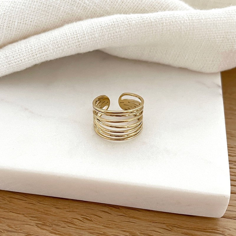 Bague "Sevane" acier-Bagues-Instants Plaisirs • Bijoux-Instants Plaisirs | Bijoux