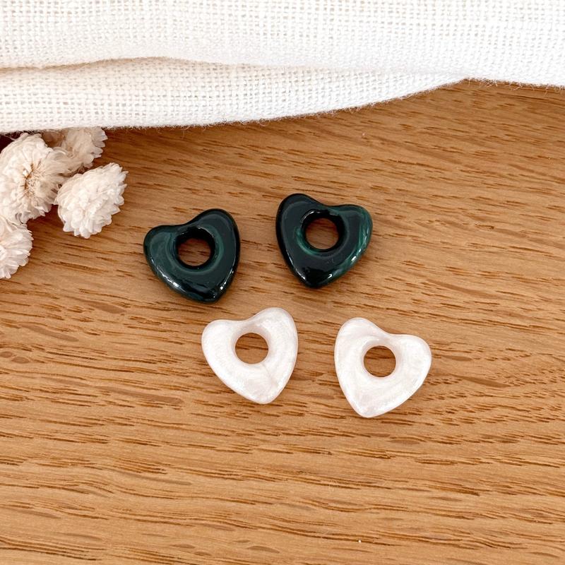 Heart "Lovo" acetate-Earrings-instants-plaisirs-Nude-Instants Plaisirs | Jewelry
