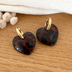 “Julia” Leopard Steel Hoop Earrings