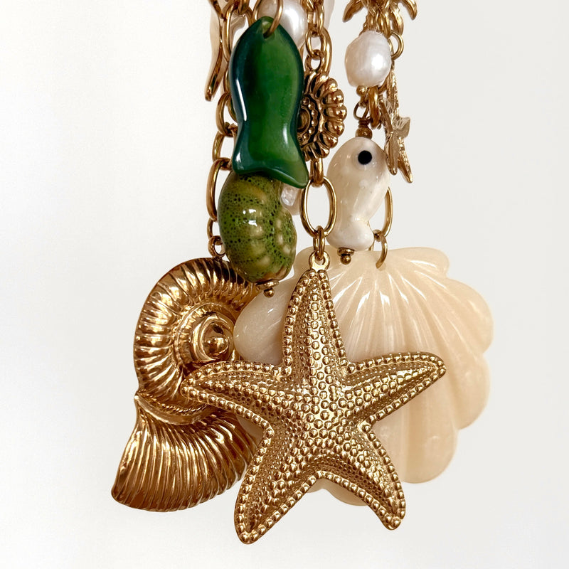 Bijou de sac "Coquillage" acier