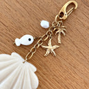 Bijou de sac "Coquillage" acier
