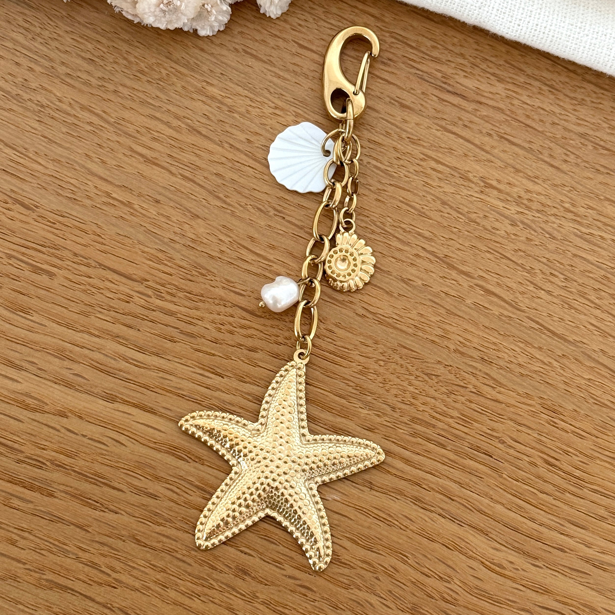 Bijou de sac "Etoile de mer" acier