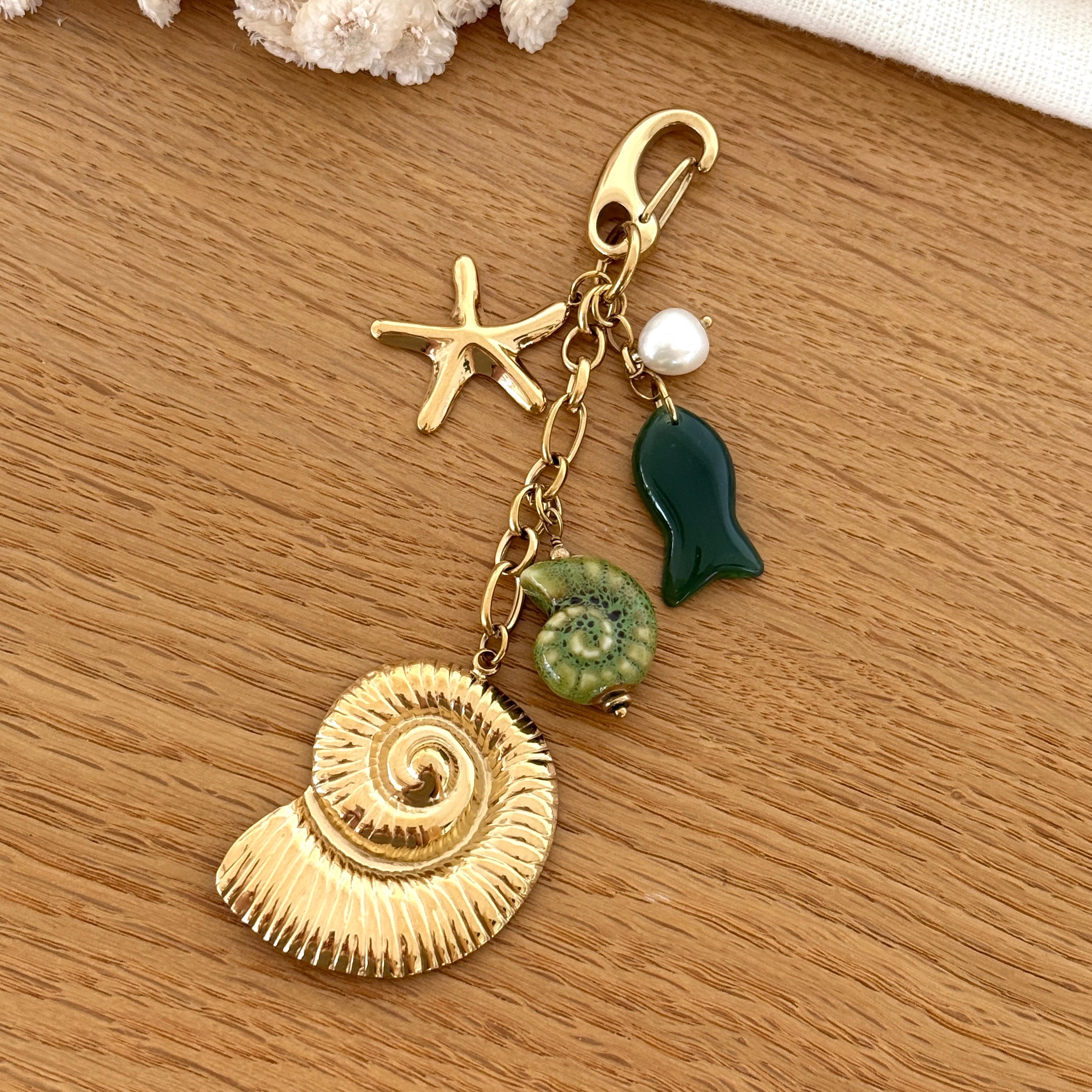Bijou de sac "Ammonite" acier