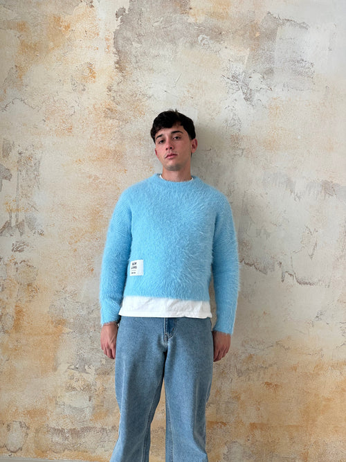 Maille Boxy Bleu Clair