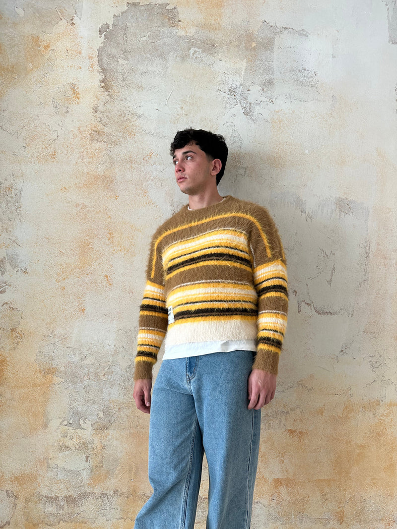 Mailles À Rayures Camel