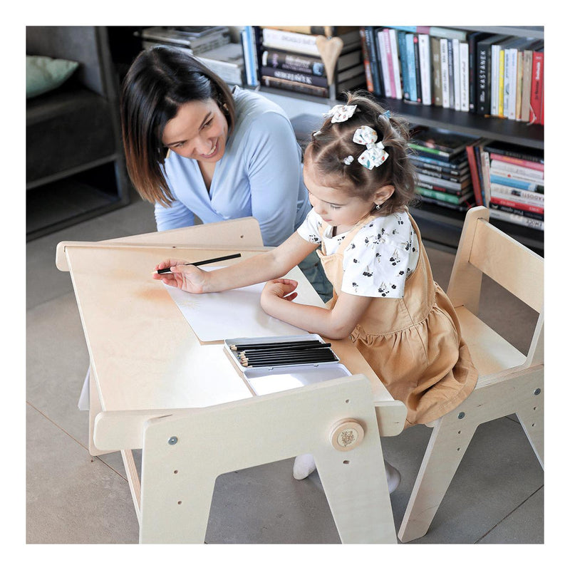 Duo Table & Chaise Évolutives – Nature