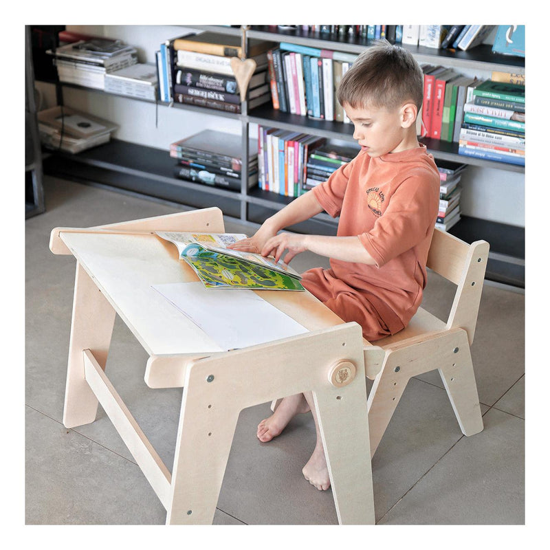 Duo Table & Chaise Évolutives – Nature