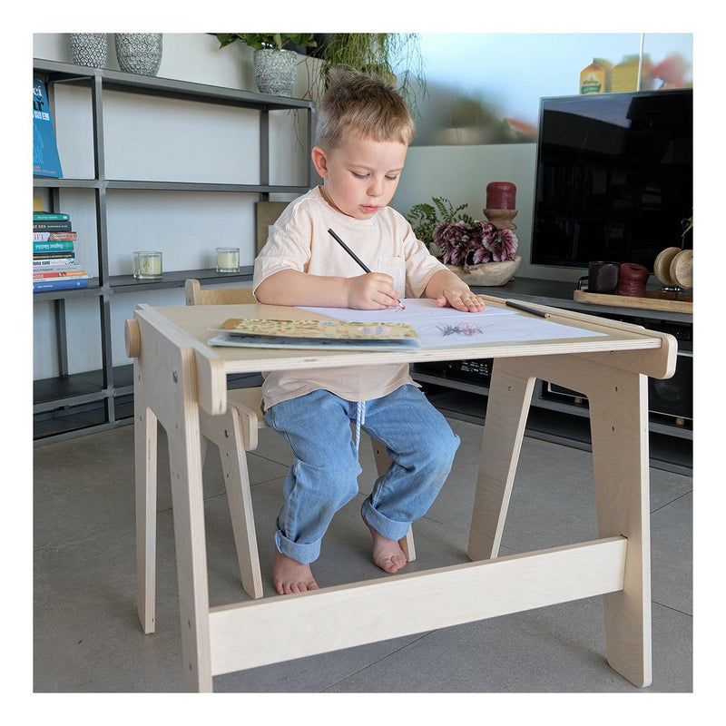 Duo Table & Chaise Évolutives – Nature