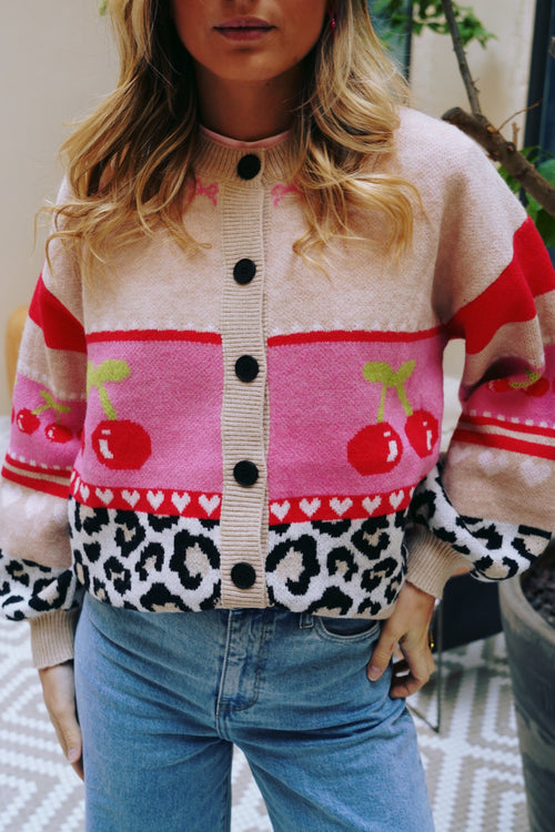 Gilet Cherry On The Cake Beige