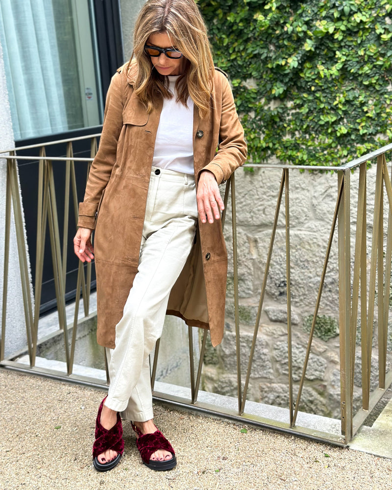 Sandalias Cruzadas Bloom Rojo Rubí - Lachoix