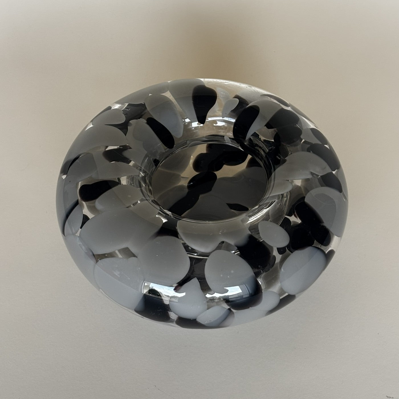 Jarrón O Vaciabolsillos De Cristal Moteado
